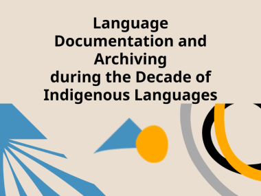 Language Documentation and Archiving 